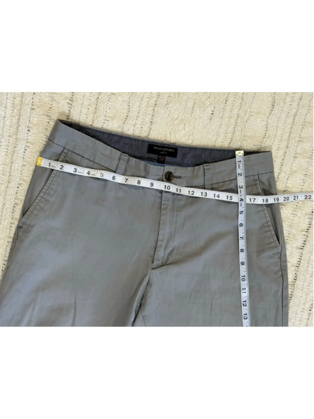 Banana Republic Aiden Slim Chino Pants Gray 34x32